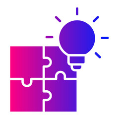 Innovation, Creativity, Problem-solving,
Insight, Inspiration, Ingenuity, Brainstorming, Idea generation, Puzzle-solving vector editable icon.