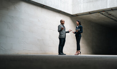 Asian business people team analyzing statistics financial. Team of businesspeople man and woman Meeting Conference Discussion Corporate Concept in office.