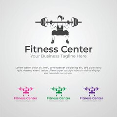 Fitness Center Logo Design Template