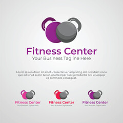 Fitness Center Logo Design Template