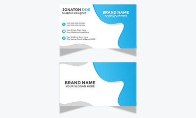 
Professional Modern Corporate and Creative Business Card Design Template Double-sided -Horizontal Name Card Simple and Clean Visiting  Card Vector illustration Colorful Business Car Minimal