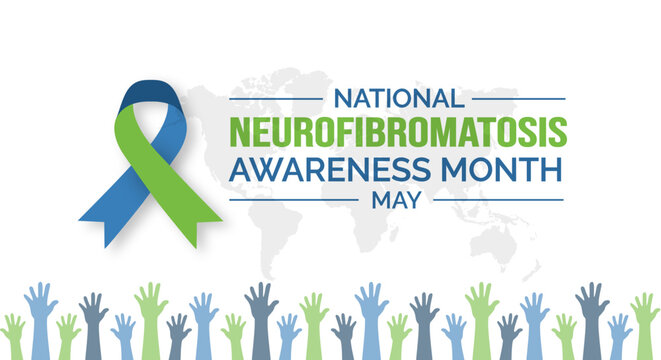 National NF Neurofibromatosis Month background or banner design template celebrated in may