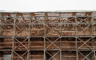 Restoration of a medieval palace. The Byzantine work in Istanbul is being restored again.