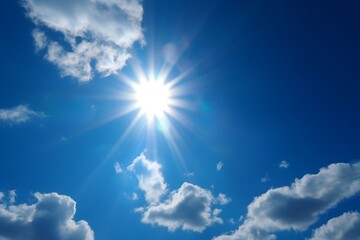 blue sky and sun. Generative AI