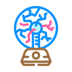 plasma ball kid bedroom color icon vector illustration