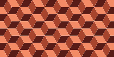 seamless three-dimensional cubes pattern abstract background. 