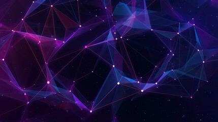 Fractal and Geometrical Light Background with Synaptic Connections. Generative  AI 