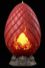 burning candle in the dragon egg
