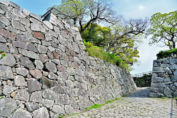 福岡城天守台への道　福岡県福岡市