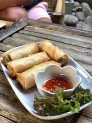 fried rolls, ‎Amphoe Ko Pha-ngan, Nakhon Si Thammarat, Thailand