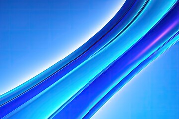 3d render, abstract minimal background with glowing wavy line. Blue futuristic wallpaper, generative ai