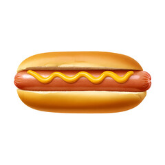 hot dog with mustard vector/icon