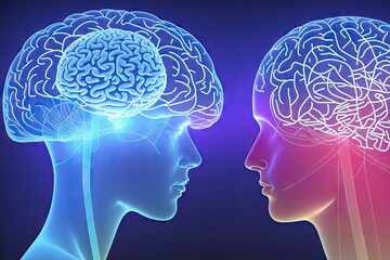 Obraz premium Human Brain. Organ anatomy, neurology, healthy body concept, generative ai
