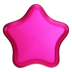 Premium Set of pink metallic 3d stars icons for apps, products, websites, and mobile applications. Cute cartoon red stars quality rating isolated on white background. 3D png  illustration.