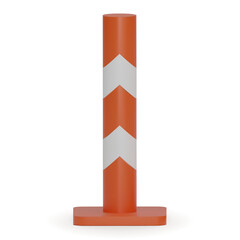 3d traffic cones with white and orange stripes isolated on white background. Construction cone icon. Single orange traffic warning cone. Under construction, and maintenance. 3D png illustration.