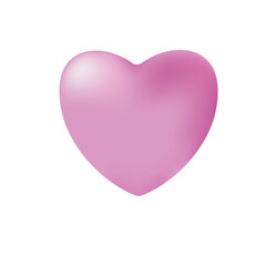 3D Heart Pink Balloon Effect