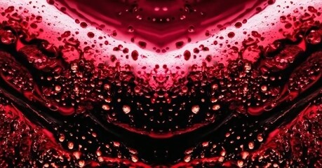 Lots of bubbles in pomegranate juice AI texture. Maroon color.