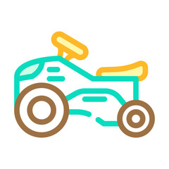 ride on toy child color icon vector illustration