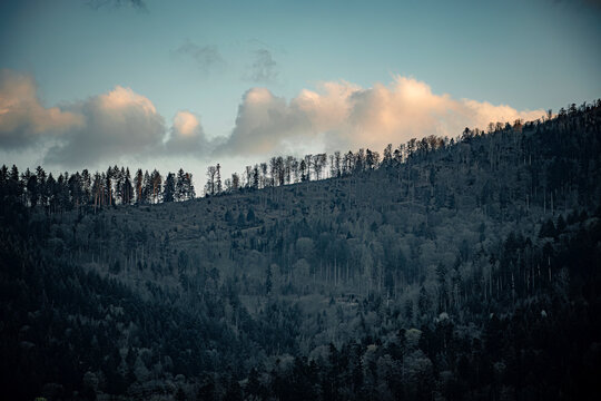 sunrise in the beautiful mountains