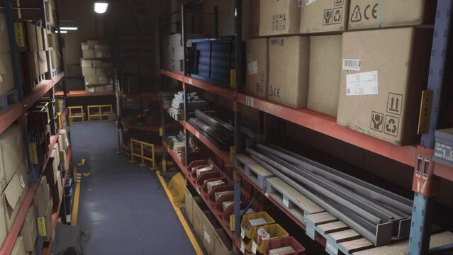 Warehouse storage of retail merchandise shop