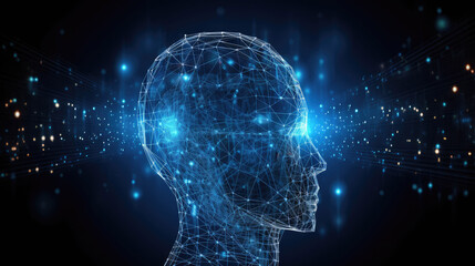 Obraz premium AI artificial intelligence digital network technology