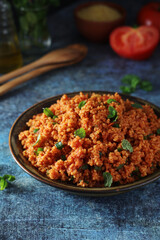 A traditional Turkish bulgur salad - Kisir