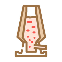 blast furnace steel production color icon vector illustration
