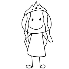 Happy Kids Doodle ,Happy Stick Figure 