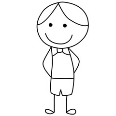 Happy Kids Doodle ,Happy Stick Figure 