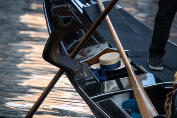 Hat in a gondola in Venice