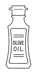 オリーブオイルのベクター線画イラスト