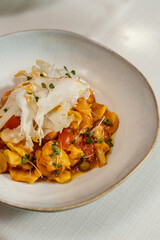 Gnocchi with vegetables and cauliflower