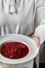 Ukrainian borsch soup