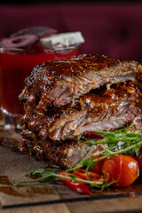 Pork ribs in chili sauce