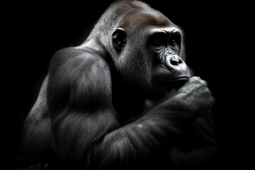 Fototapeta premium SilverBack male gorilla in the forest