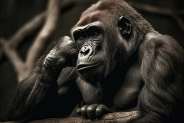 SilverBack male gorilla in the forest