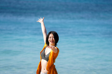 沖縄旅行で解放的になる女性４