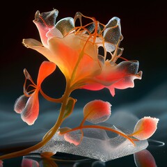 Flower in the ice