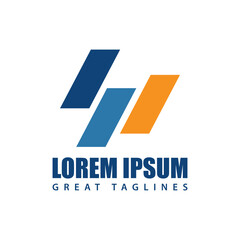 Abstract square rectangle lined up logo vector