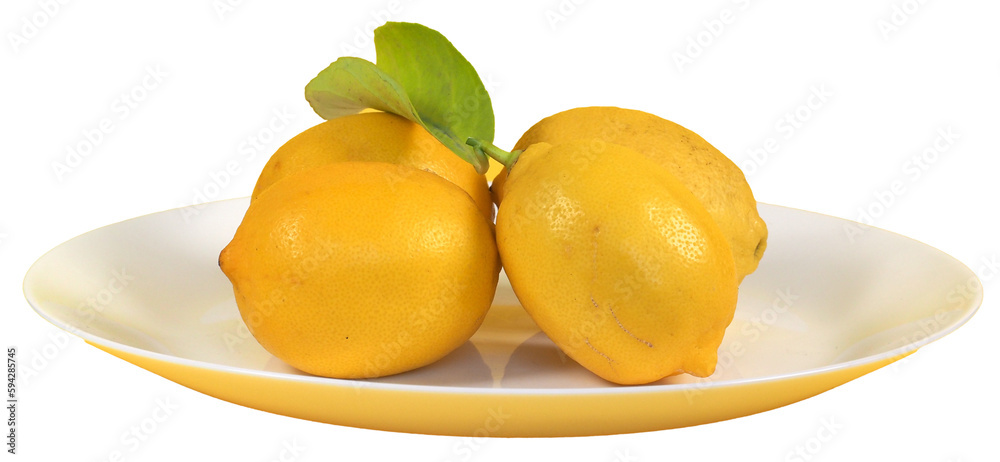 Wall mural lemons in a dish transparent png