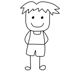 Happy Kids Doodle ,Happy Stick Figure 