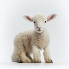 Gentle farm dweller known for its soft fleece and peaceful demeanor - obrazy, fototapety, plakaty