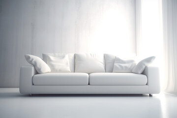 Inspirational minimalist modern smooth sofa, Generative AI	
