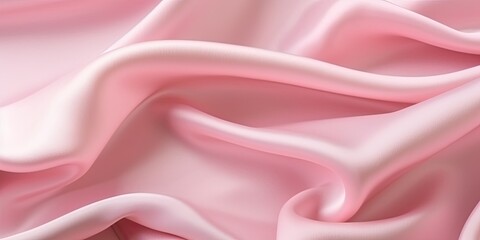 Obraz premium Luxurious Pink silk texture background adds a touch of elegance perfect for fashion. Generative AI