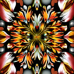 symmetrical surreal digital illustration using Generative AI1