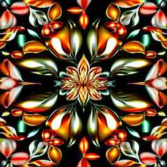 symmetrical surreal digital illustration using Generative AI1