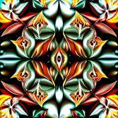 symmetrical surreal digital illustration using Generative AI1