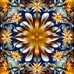 symmetrical surreal digital illustration using Generative AI1