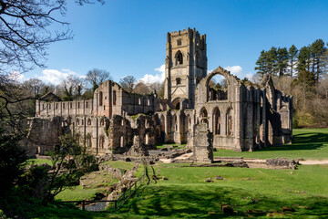Fototapeta premium Fountains Abbey near Ripon in North Yorkshire in the northeast of England