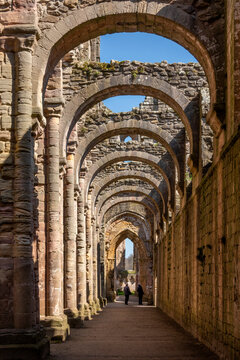 Fountains Abbey near Ripon in North Yorkshire in the northeast of England